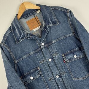 Levi's Premium Type II Two 2  Selvedge Denim Trucker Jacket Indigo Size XL NEW